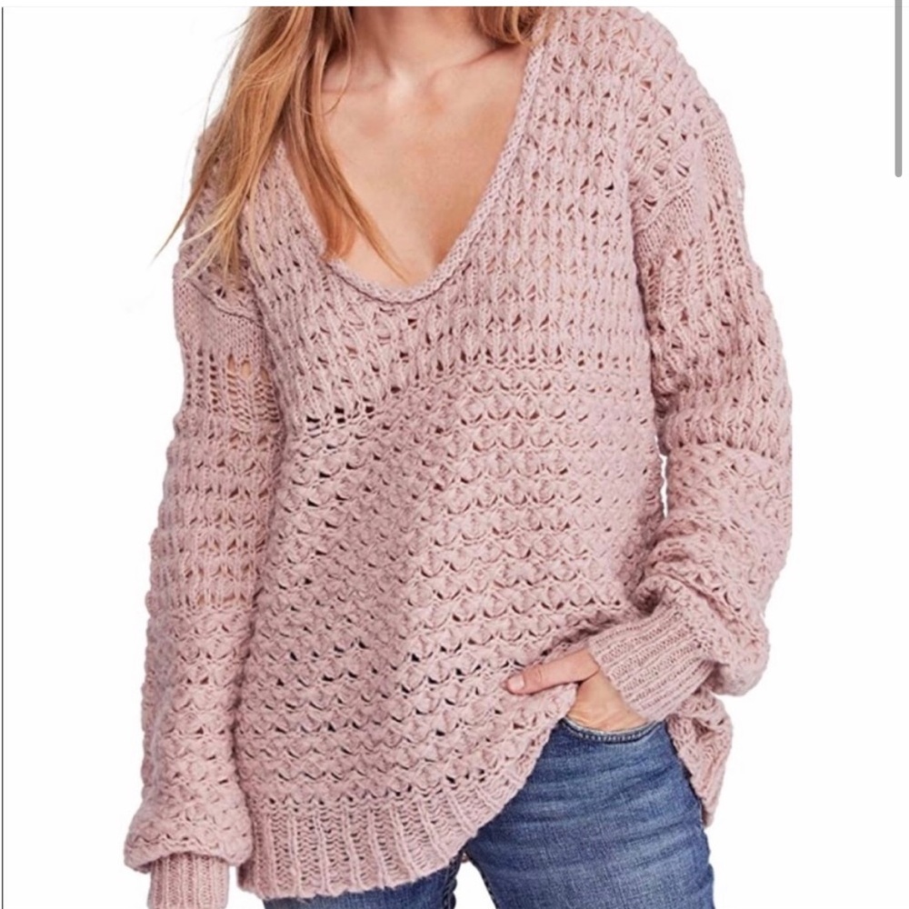 Free People Crashing Waves Wool Blend Sweater